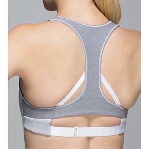 Lululemon Take 2 Bra Wee Stripe Heathered Slate 6 Reversible